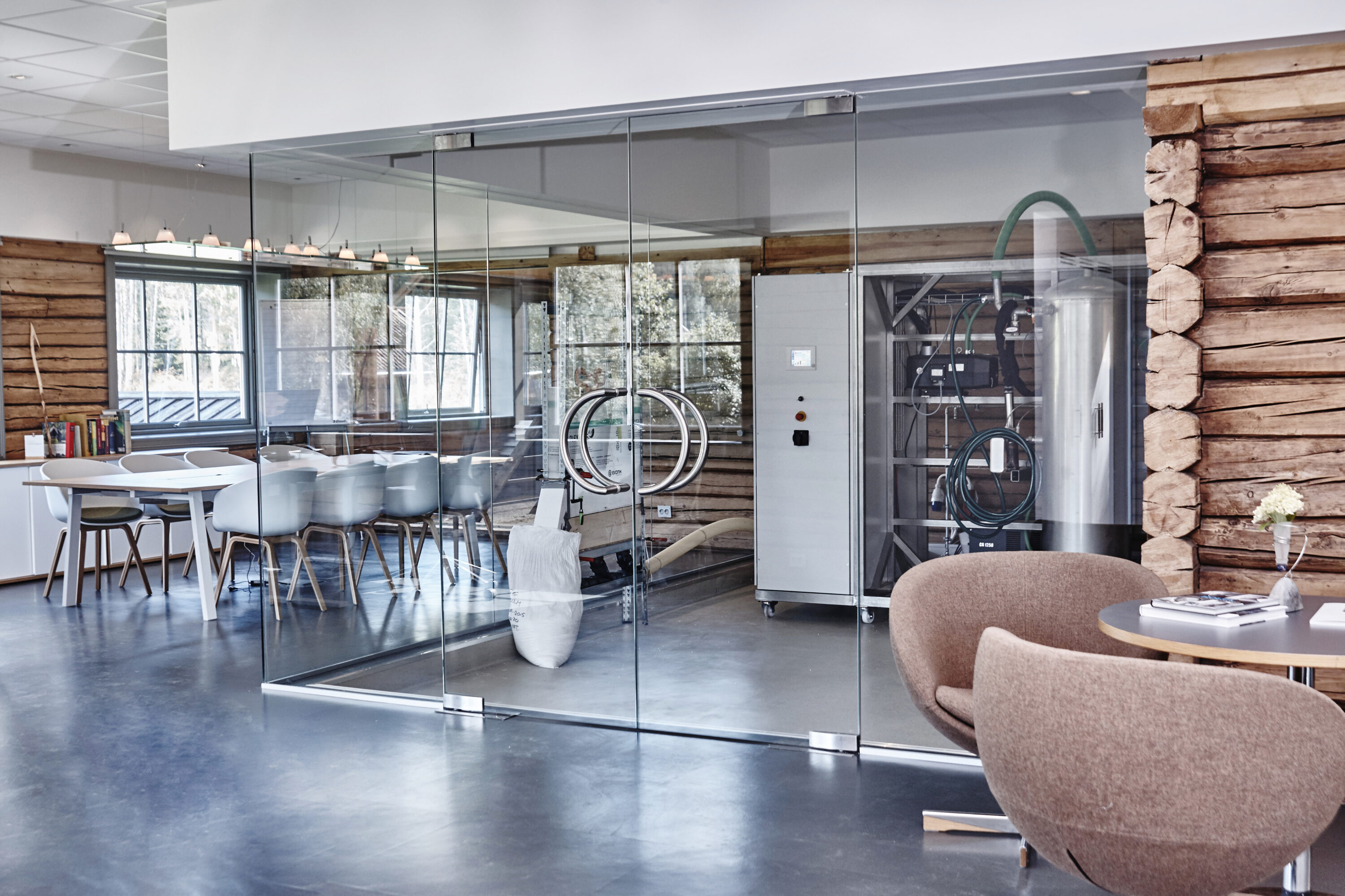 Interior of the Norwegian Test center. Here potential customer will be able to meet and work with the nitrogen fixation technology.