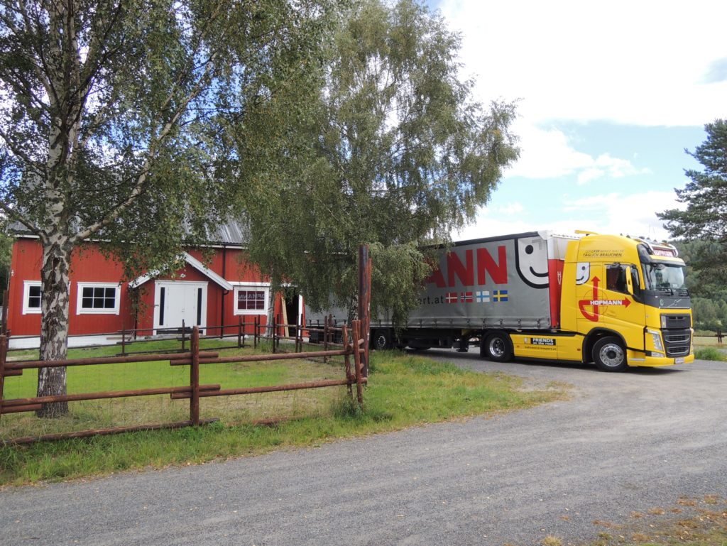 An anxious team welcomed the Hoffman Transport truck as it arrived with the precious goods from Austria in August.