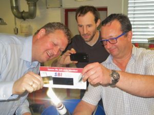 Eirik Manger, Acona Flow Technology, Roman Kettler, SBI, and Ferdinand Stempfer, SBI on May 2nd 2014 in Hollabrunn.