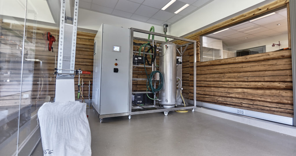 The pilot plant presents/represents/contains/allows for a range of comprehensive experimental opportunities needed in the development phase. The end product on the farm will be modular – each module the size of a refrigerator.