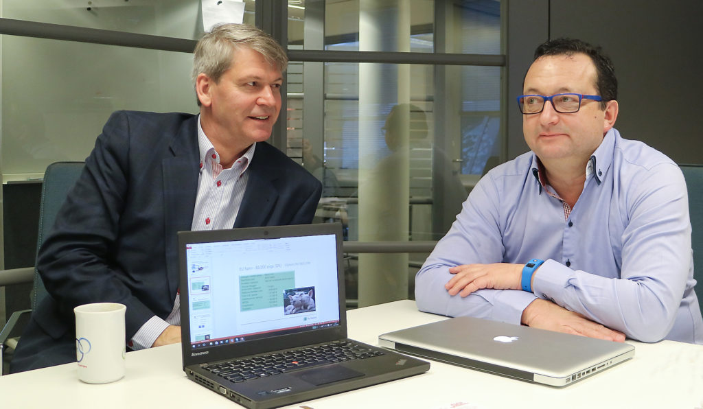 Will create an agricultural revolution: CTO of N2 Applied Rune Ingels (left) will, together with head of SBI GmbH engineer Ferdinand Stempfer, use an improved version of Kristian Birkeland's electric arc technology to produce nitric acid locally on the farm. The acid is used to fetch the nutrients in the manure and solve environmental and climate issues.